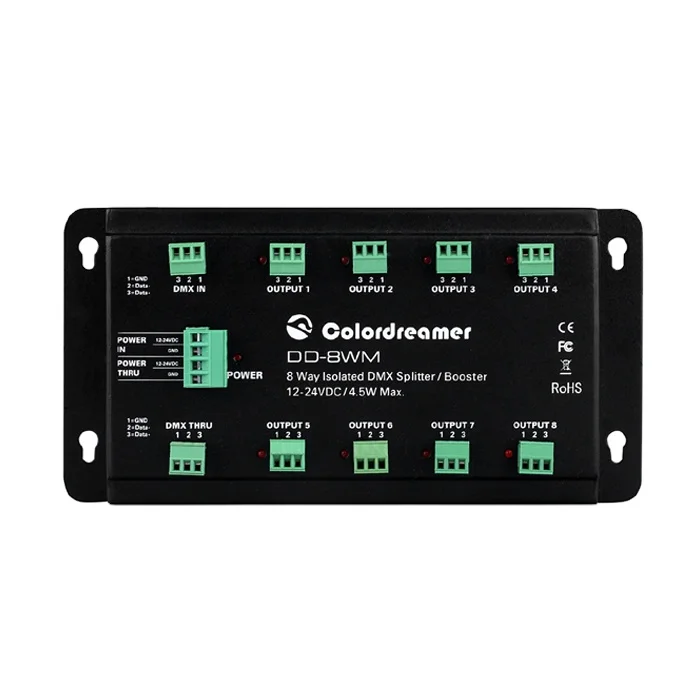 Colordreamer   8way Dmx Splitter Controlled Channels Splitter/booster Dd-8wm Bi-directional Communications