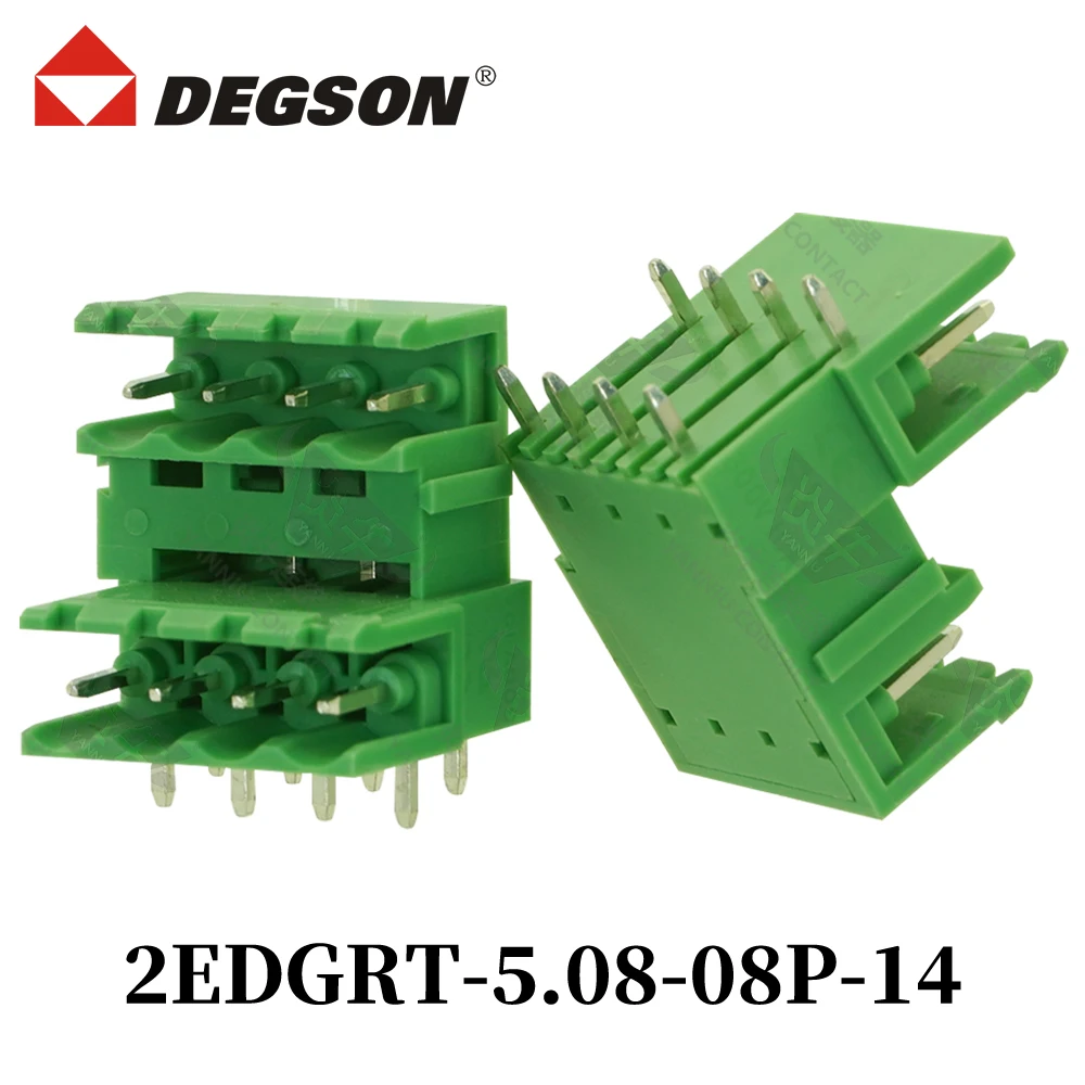 1Pcs DEGSON 2EDGRT-5.0-5.08-14-00ZH Pluggable PCB Terminal Blocks MDSTB2.5-G KF2EDGRT 5.0mm 5.08mm 2PIN-12PIN 320V 10A
