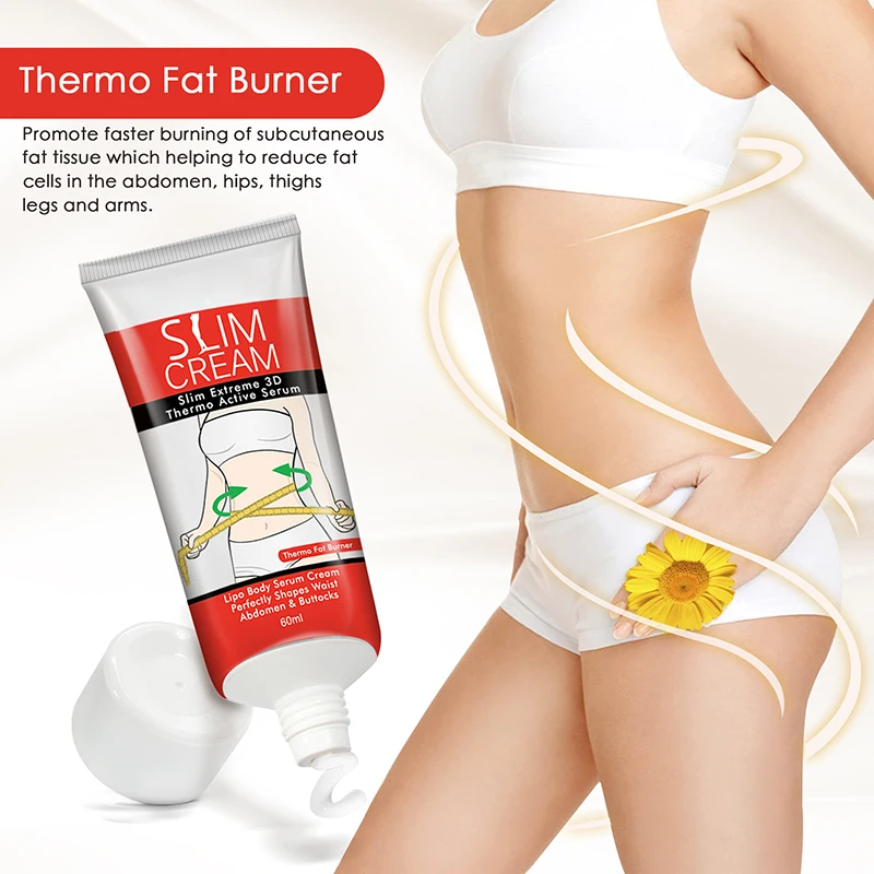 Low Price Wholesale Bulk Body Fat Burning Hot Slimming Cream In Stock 60ml Waist Buttock Belly Fat Burn Cream