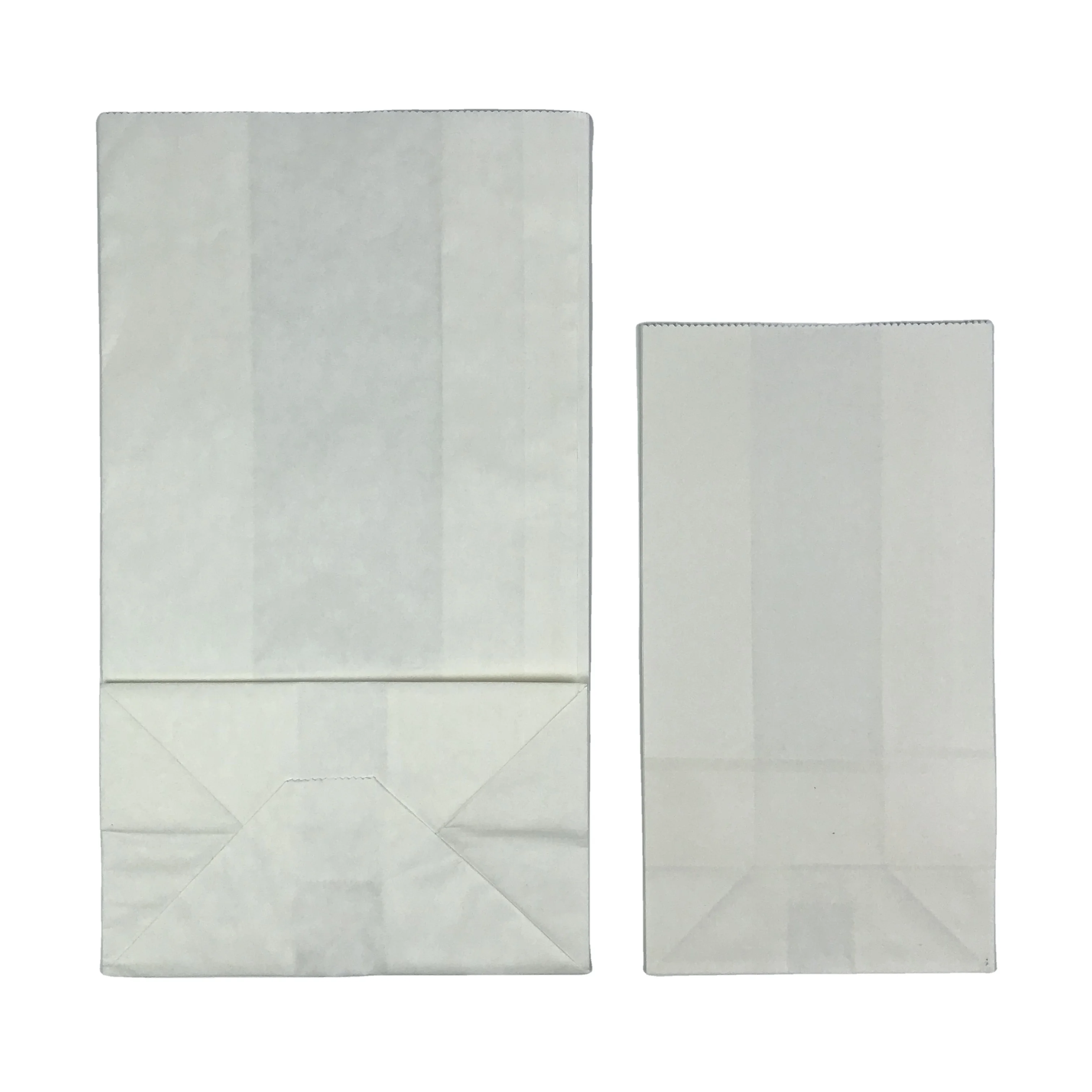 Recyclable Grease Proof Grocery Bags Paper Bag Oil Grease Proof Package Food Delivery White Kraft Paper Sandwich Bag Heat Seal