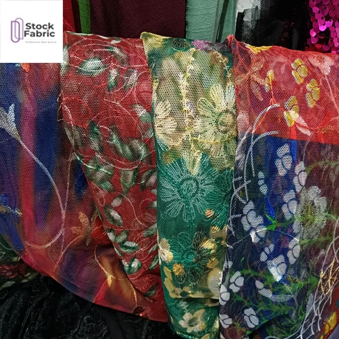 Shaoxing textile wire mesh women sequins embroidery  making machine computerized for border stock lot fabric