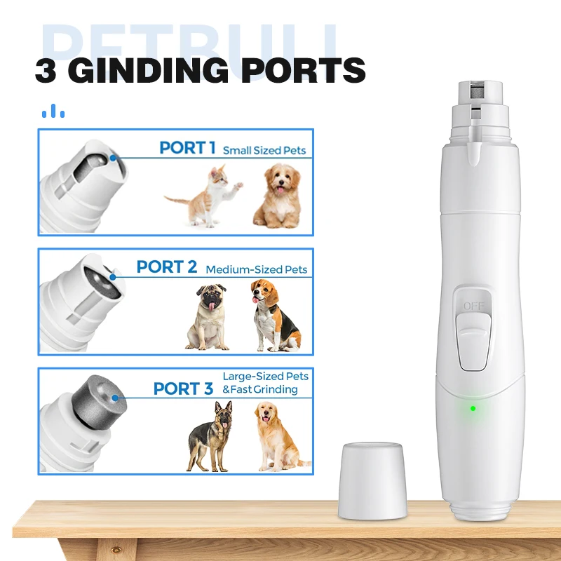 Pet Products Professional Electric Low Noise Durable Long Battery life  Pet Dog Nail Grinder