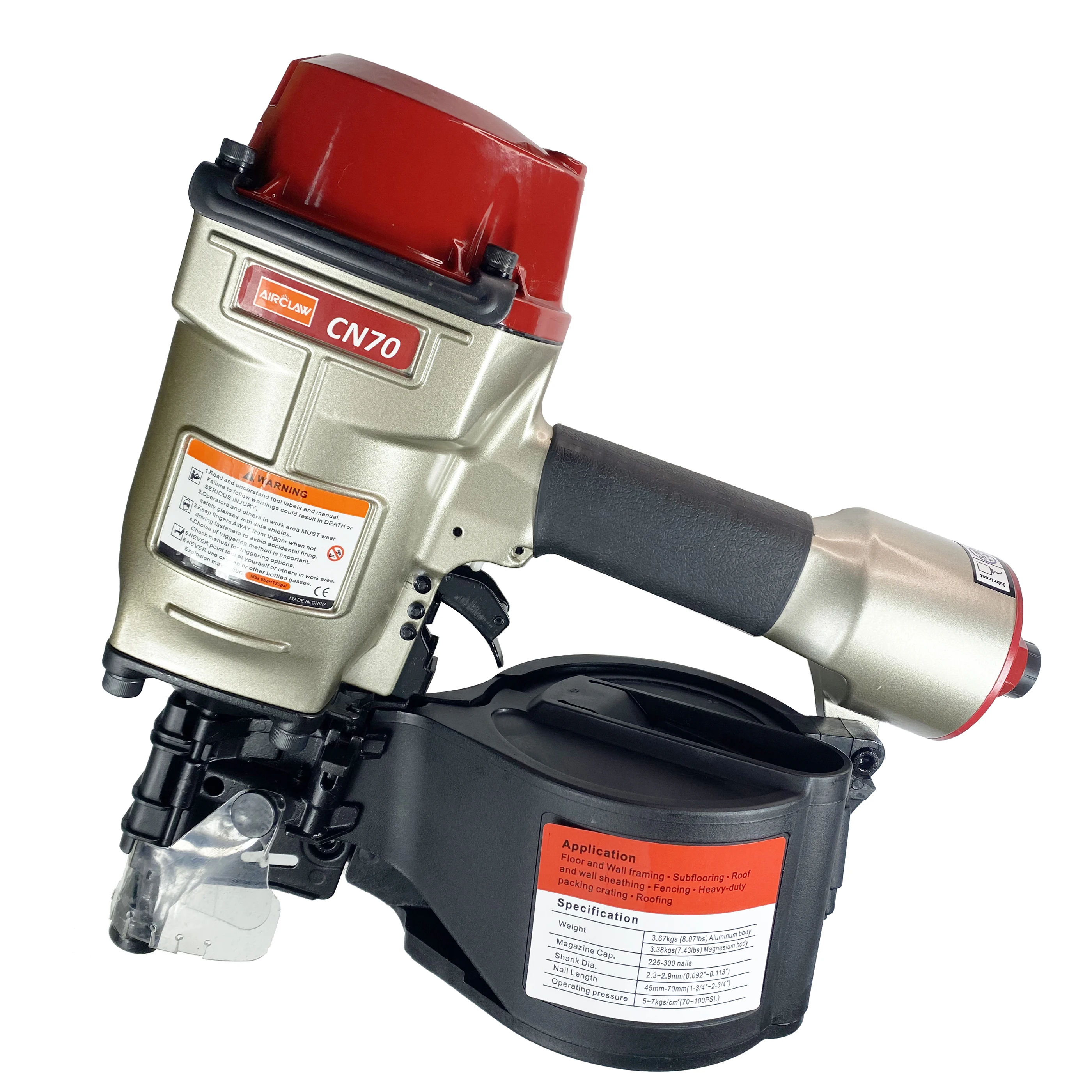 max nail gun AirClaw CN70 pallet coil nailer