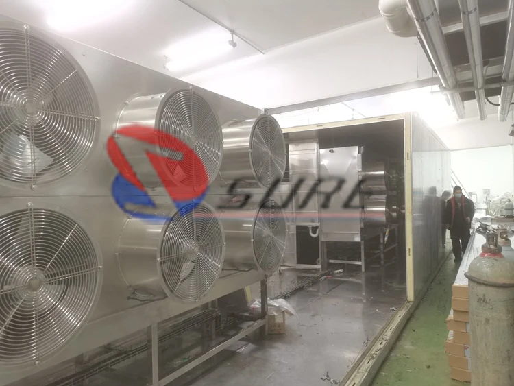 ice cream continues spiral freezer/industrial blast freezer/double drum spiral iqf shock freezer