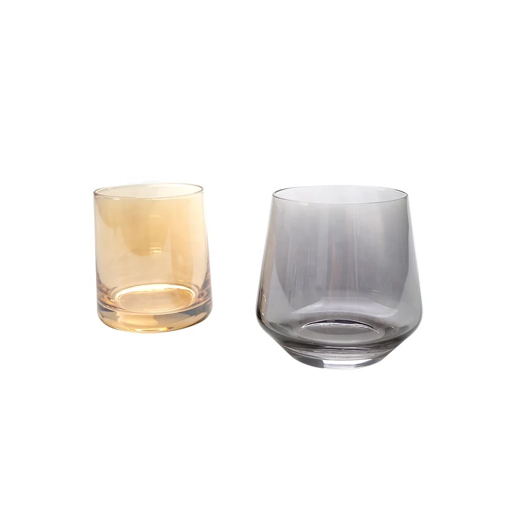 Jasper Glass 2021 New Arrival Amber Colored Highball Whiskey Glass Cup