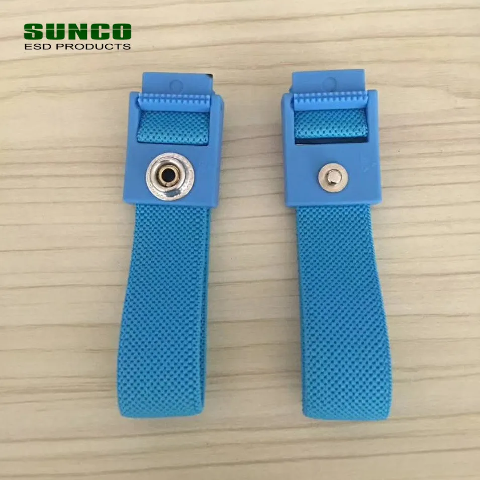 Blue adjustable ESD Anti-allergic Bracelet anti static Wrist Strap
