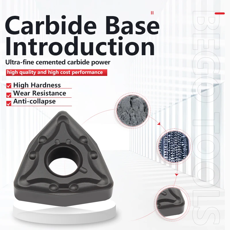 Bego Turning Inserts Tungsten Carbide CNC Machine Inserts WNMG060404 Turning Inserts For Stainless Steel