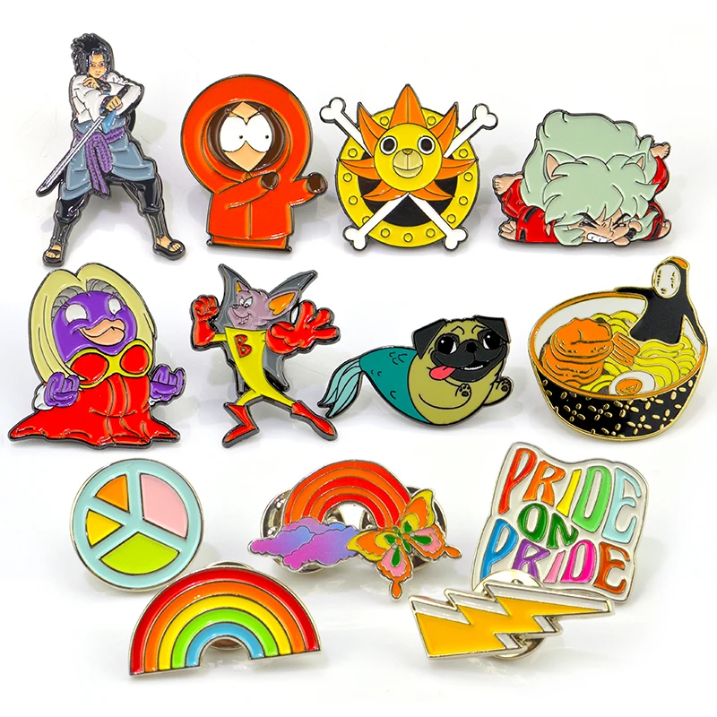 Wholesale Pin Supplier Cartoon Anime Brooches Hero Old Plated Pins For Clothes