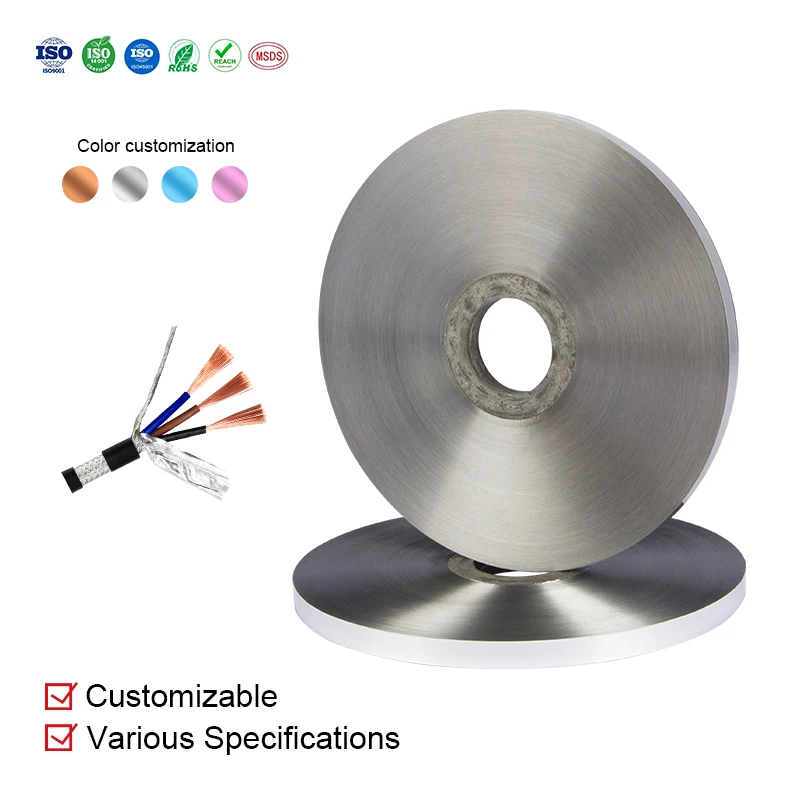 Conductive Aluminum Mylar Foil Electronic Raw Material for cable shielding