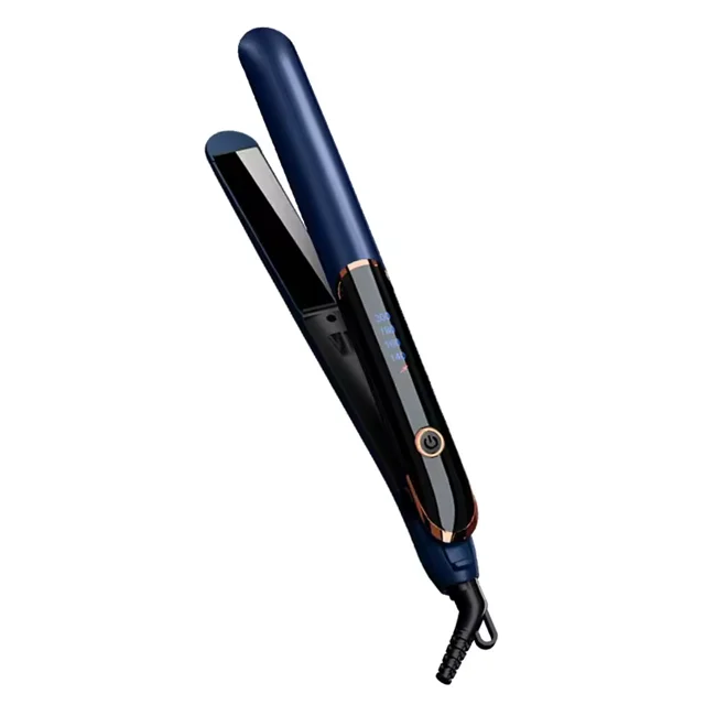 Custom Logo 2 in 1 Hair Tool Treatment Diamond Machine Straightening Wide Plate Iron Curler Power Cord Hair Straightener