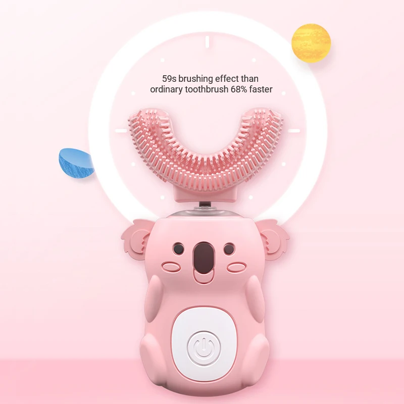 Music Electric Toothbrush For Baby U shaped Electric Sonic Automatic IPX7 Waterproof toothbrush for Kids