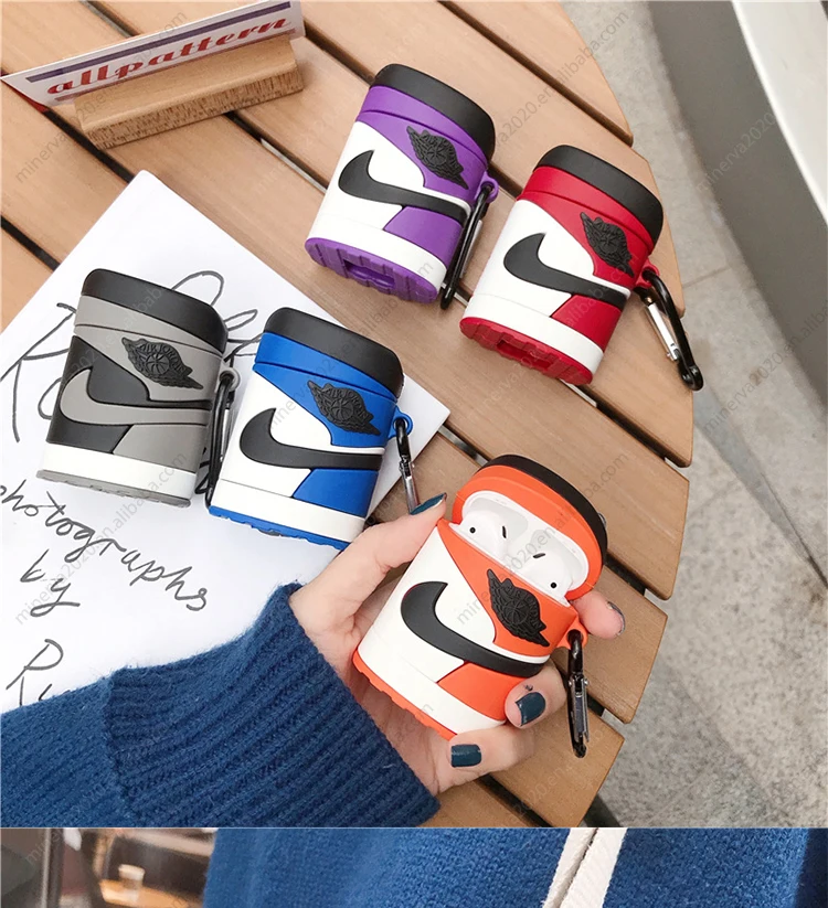 
2020 new cool cases For Airpods 2 cover 3D shockproof full protective Silicone designers sneakers case for airpods pro 