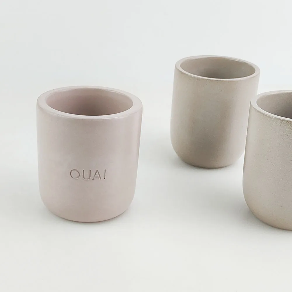 Индивидуальная матовая бетонная банка для свечей, роскошные цементные подсвечники, декоративные