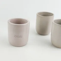 Индивидуальная матовая бетонная банка для свечей, роскошные цементные подсвечники, декоративные