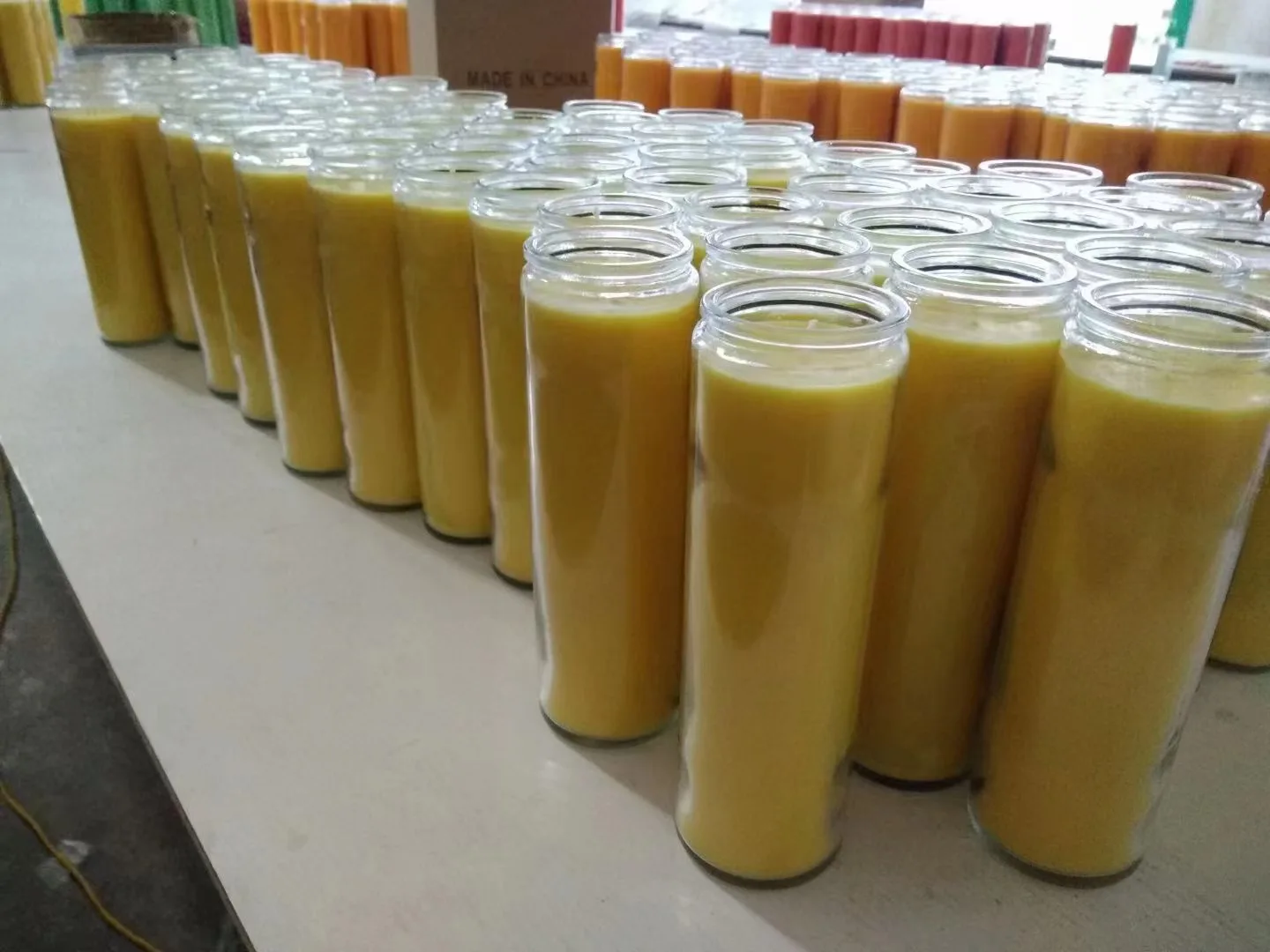 Factory Price Different Colors 7 Days Catholic Memorial Glass Candles for Religious Activity