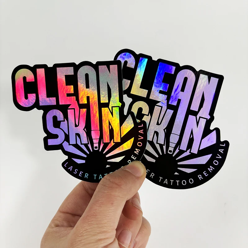 UV Proof Customize Design Sticker Custom Holographic Printing Waterproof PVC Vinyl Die Cut Logo Stickers