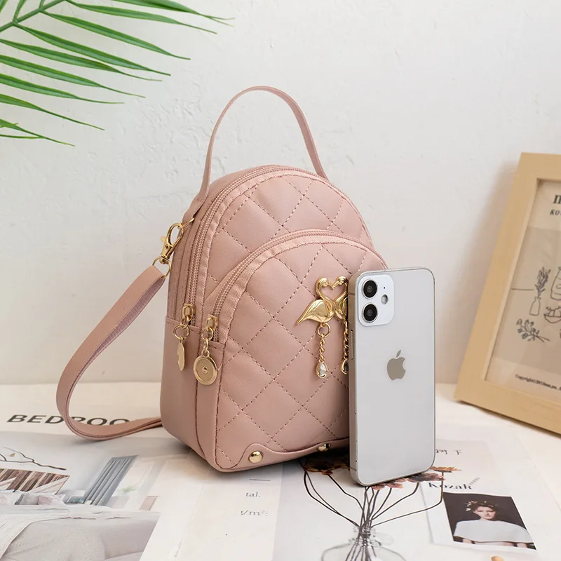Backpack Wholesale Mini Backpacks Women Pu Leather Shoulder Bag Girls Multi-function Bagpack Female Ladies School Backpa