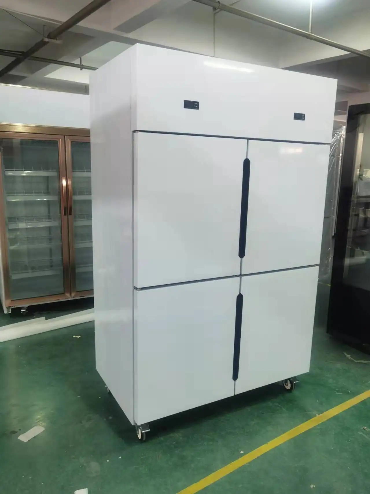 Commercial Kitchen Stainless Steel Refrigerator Single Door Freezer Fridge 220V Refrigeration Equipment Storage