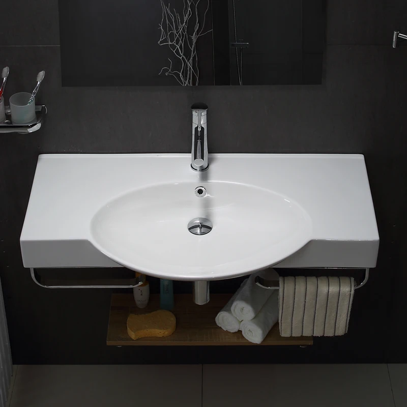 Luxury Hotel Ceramic Bathroom Wash Basin Ceramic European Modern Sink Hand Wash Basin Bathroom Cabinet