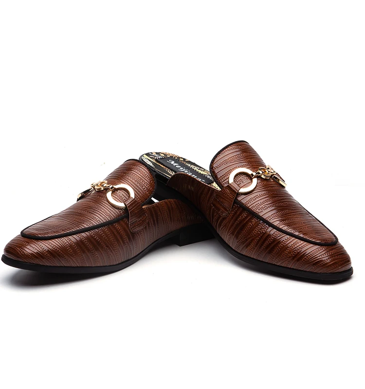 
Retro Backless Slip On Loafer Flats Pointed Toe Mules Low Heel Dress Slipper Shoes 