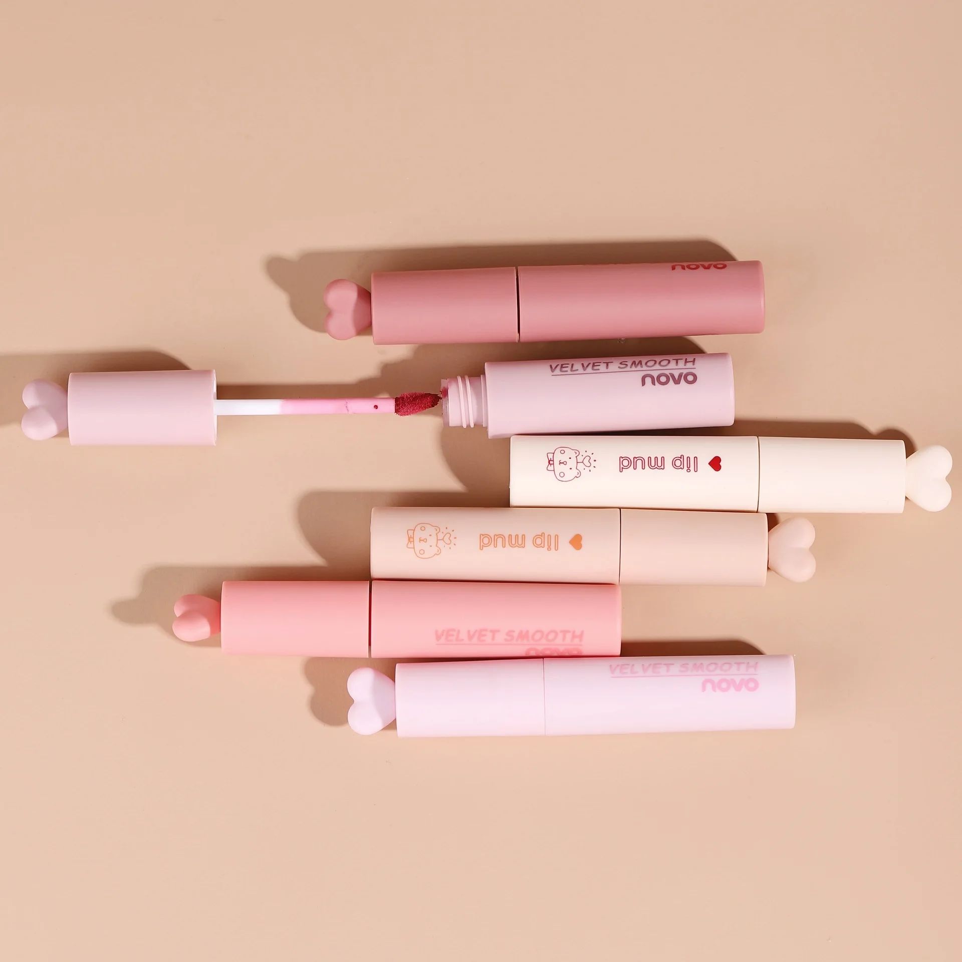 Matte Lipstick Lip Mud Waterproof Long Lasting Smudge Proof Velvet Lip Stains Multi-Purpose for Lip and Cheek