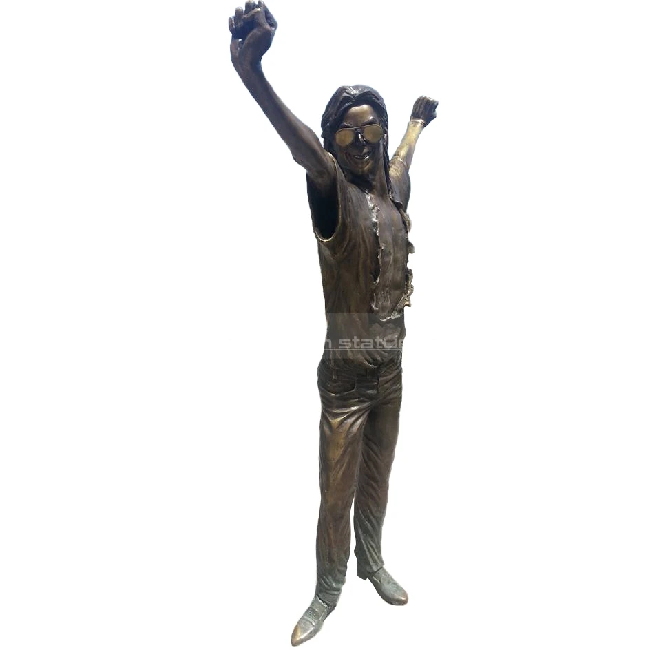 life size male garden statue bronze Famous Michael Jackson sculpture