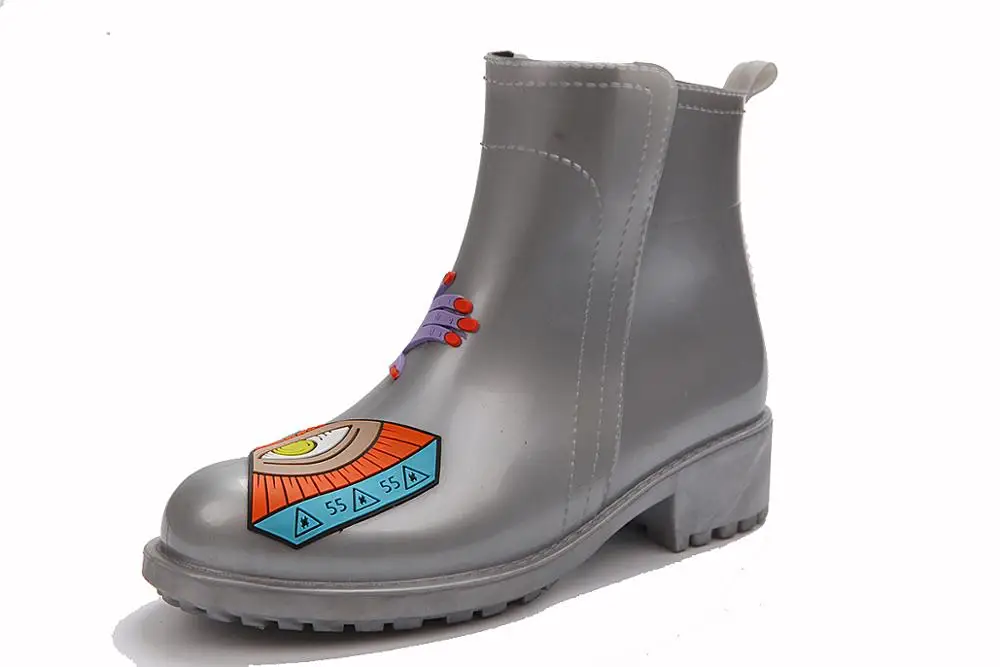 ladies women pvc waterproof anti slip gardening  plastic rain boots shoes for walking