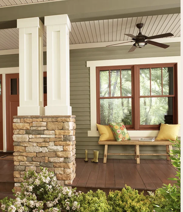 Emperor Fine Hurricane impact thermal broken bridge aluminum clad wood French Casement Window For Home