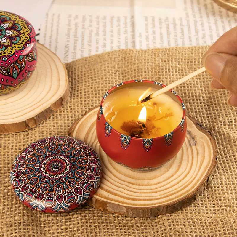 Hand Made Luxury Soy Wax Candle Aromatherapy Jar Container Scented Soy Wax Desert Candles