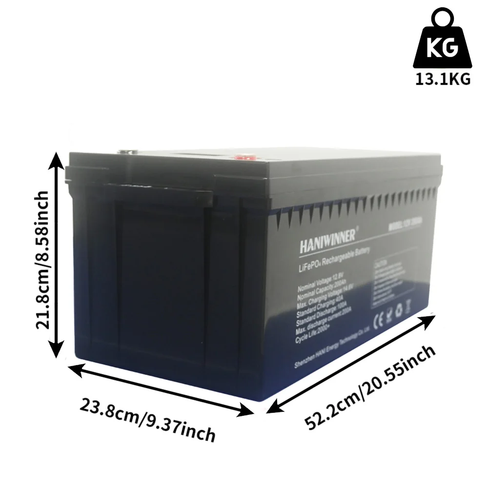 Eu Stock 12V Lifepo4 Battery Lithium Ion 200Ah Battery For Electric Fishing Reel Marine