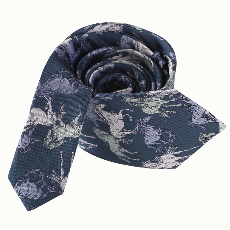 2024 Hot Selling Business Custom Men Handmade Necktie Low Price Classic OEM Service Animal Pattern Neck Ties For Men Luxury
