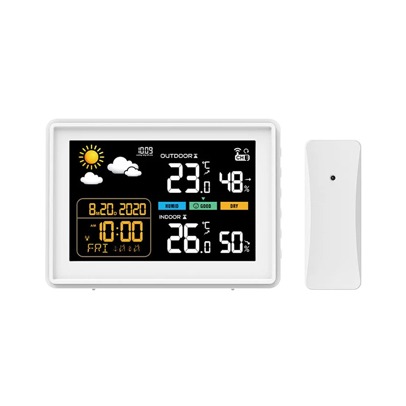 Wireless LCD Display Indoor Outdoor Hygrometer Thermometer Automatic Weather Station
