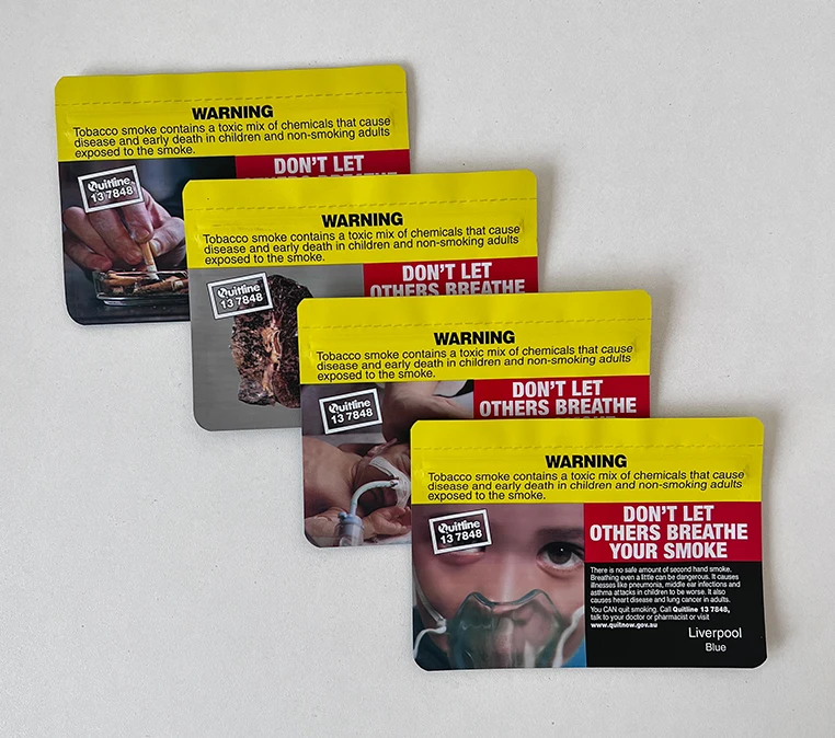 Custom wholesale Empty UK australian standards walter 25g tobacco GV leafs package pouch with zipper plastic flat bags