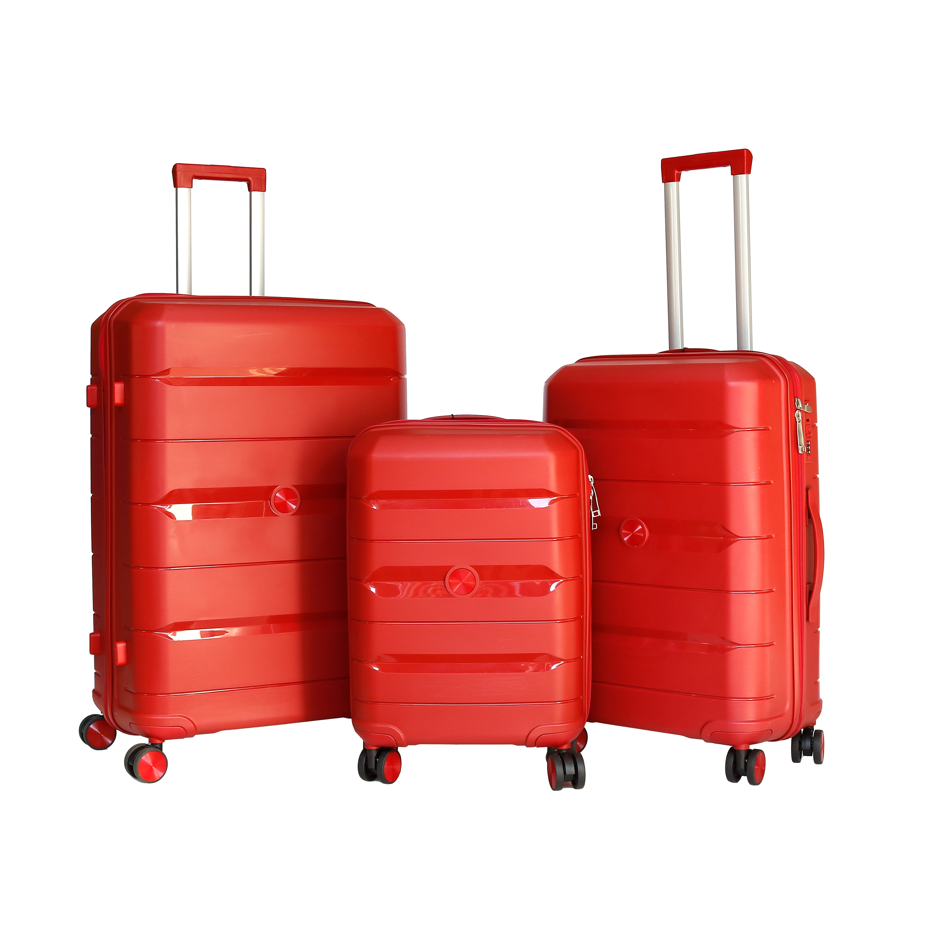 SHIHAO OEM ODM Factory Cheap Price Fast Delivery Rolling Carry On Suitcase 3pcs Pp Trolley Luggage Set