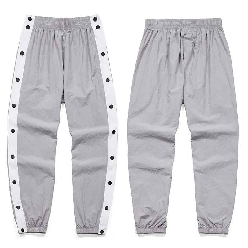 Custom logo usa basketball tear away pants QUICK DRY long Trousers mens warm up Anti-UV Nylon hip hop harem basketball pants
