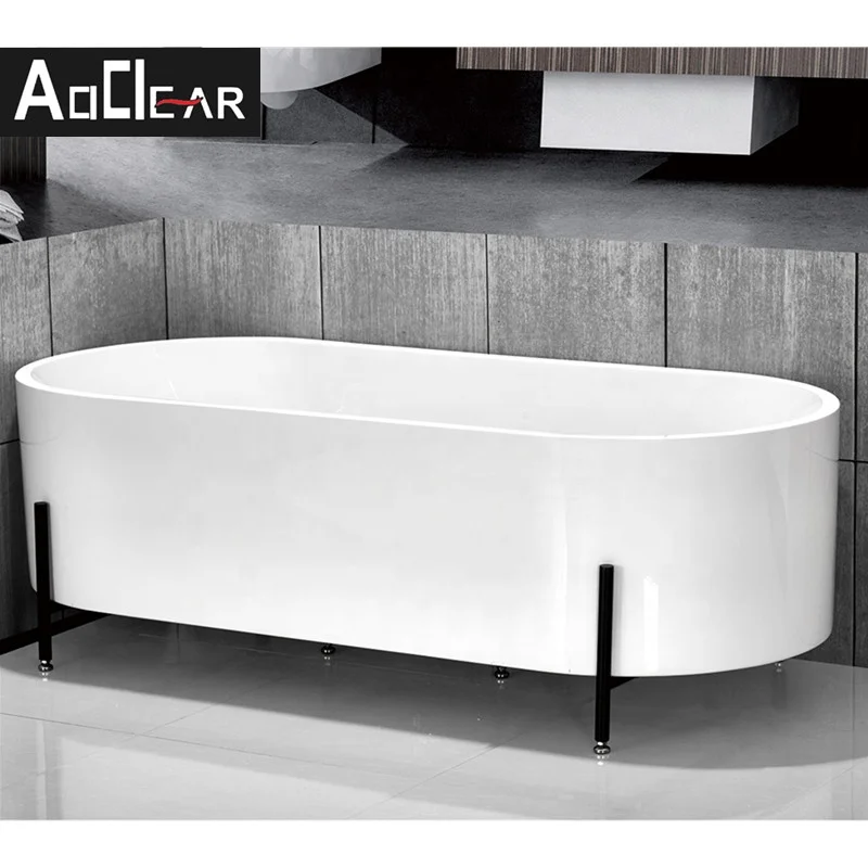 Акриловая ванна овальной формы Aokeliya 1700 отдельно стоящая Ванна с душевыми ножками
