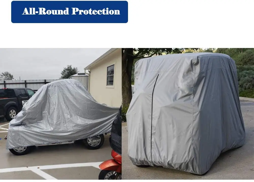 Golf Cart Cover Waterproof Fits EZ GO Club Car Cover Waterproof Dustproof  UV Resistant