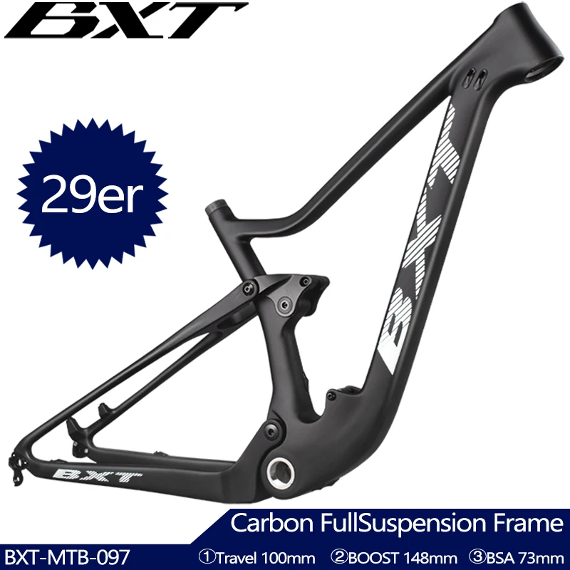 MTB 29 BXT Carbon Frame Suspension Mountain Bike 29er 1*11 Speed 12*148mm Carbon Full Suspension Mtb Bike 29 Frame