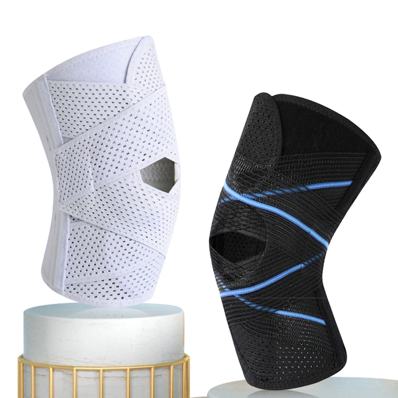 Medical Sport Adjustable knee guards Spring Elastic knee support bandage comfortable non-slip knee brace sleeve