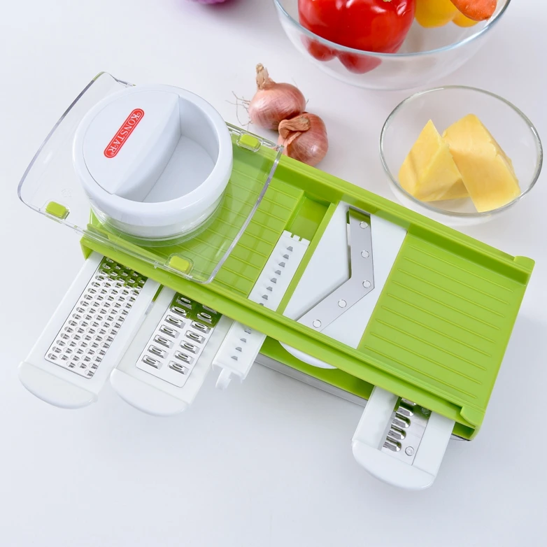 Newest Fashion Direct New E Pom Removable Green Handheld Tomato With Food Holder Tabletop Grater Set