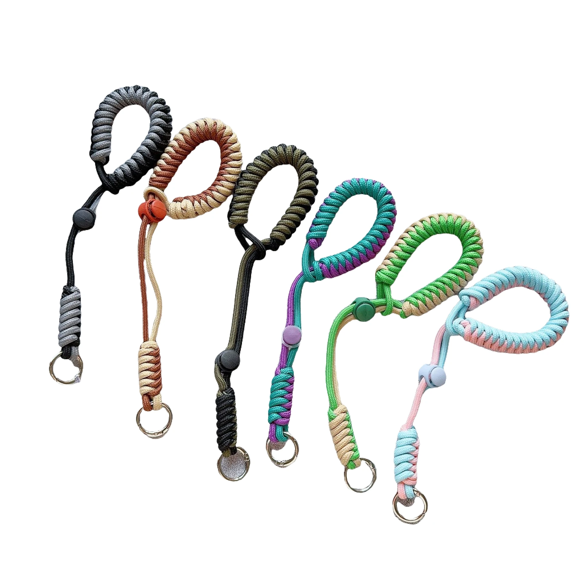 Wholesale Handle Handmade DIY Short wrist mobile phone lanyard bracelet beeswax pendant rope Woven Lanyard Braided wax Rope