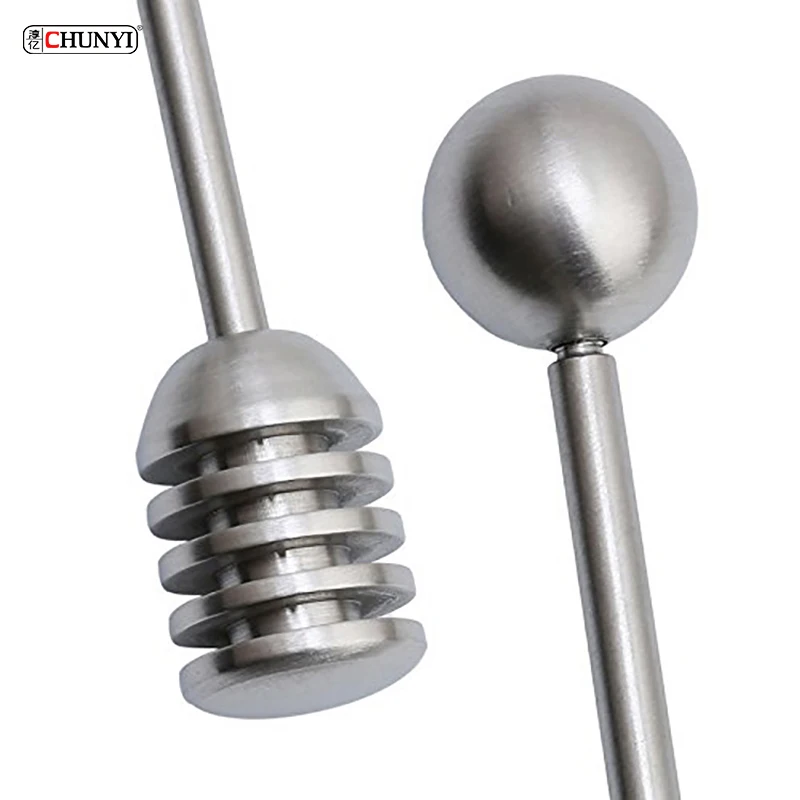 Kitchen Gadgets Honey And Syrup Wand Stainless Steel Honey Spoon For Honey Pot Jar Containers