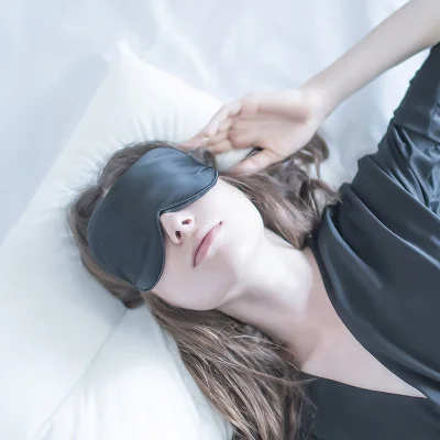 New Design Customized Luxury Colorful Travel Sleeping Silk Eye Mask Sleep Stain Eyemask For Sleep Use