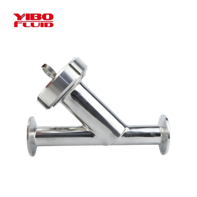 Manufacturing Hygienic Strainer Stainless Steel Y Type Strainer Valve Food Grade 304 filter clamp end