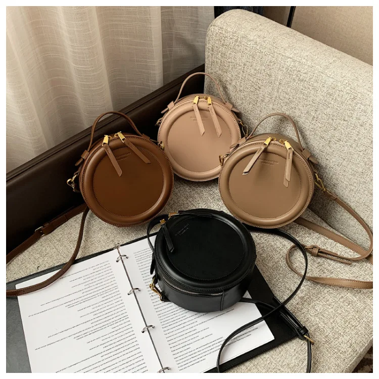 Designer Purses and Handbags Ladies Elegance Round Zipper Bags for women
