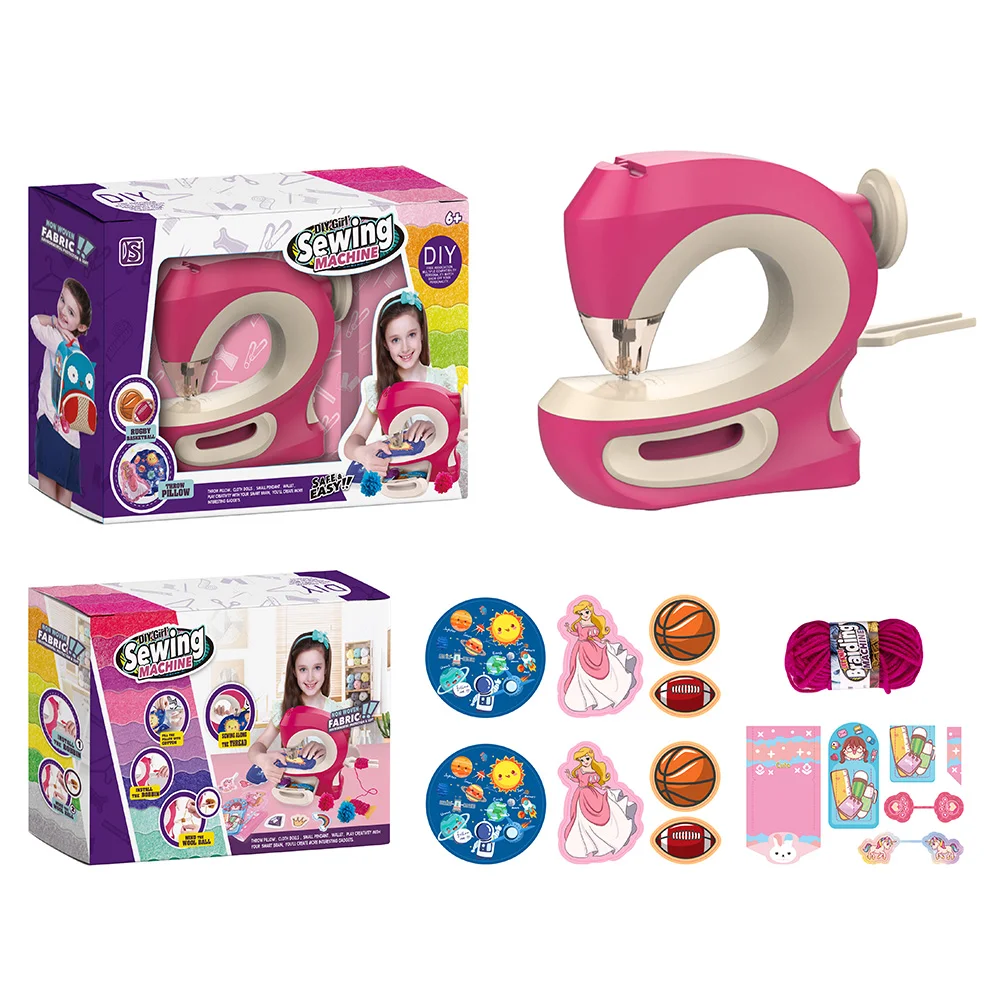 Plastic DIY Sewing Machine Pretend Play  Kids Toys With Accessories & OEM Available