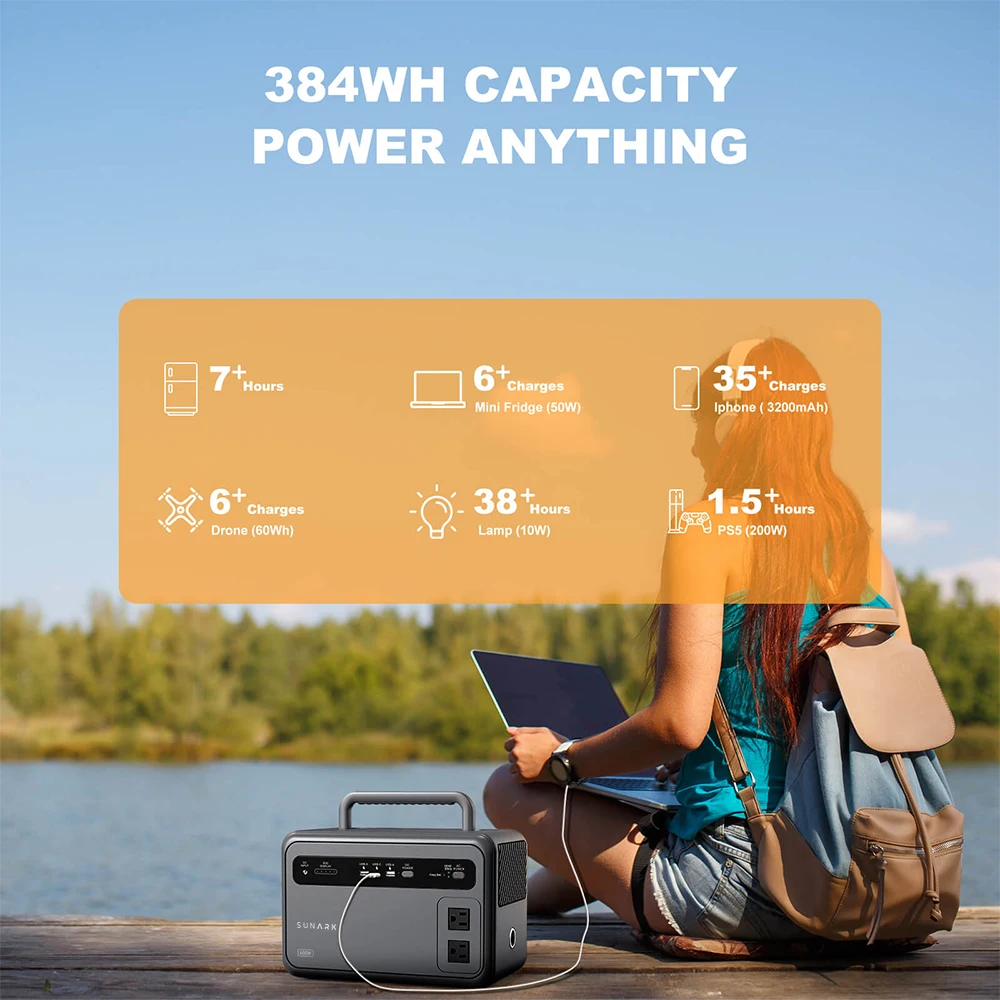 New Outdoor Charging Portable Power Station 600W Solar Generator For Mobile Phone Laptop Camping