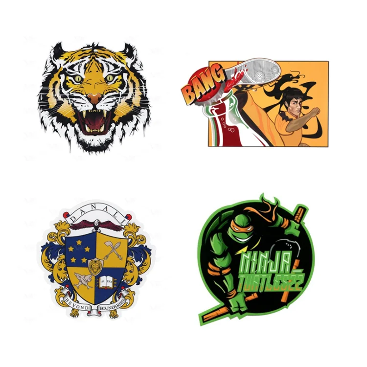 2021 wholesale High quality custom logo design animals iron on film printing shirt heat transfer label vinyl for clothes