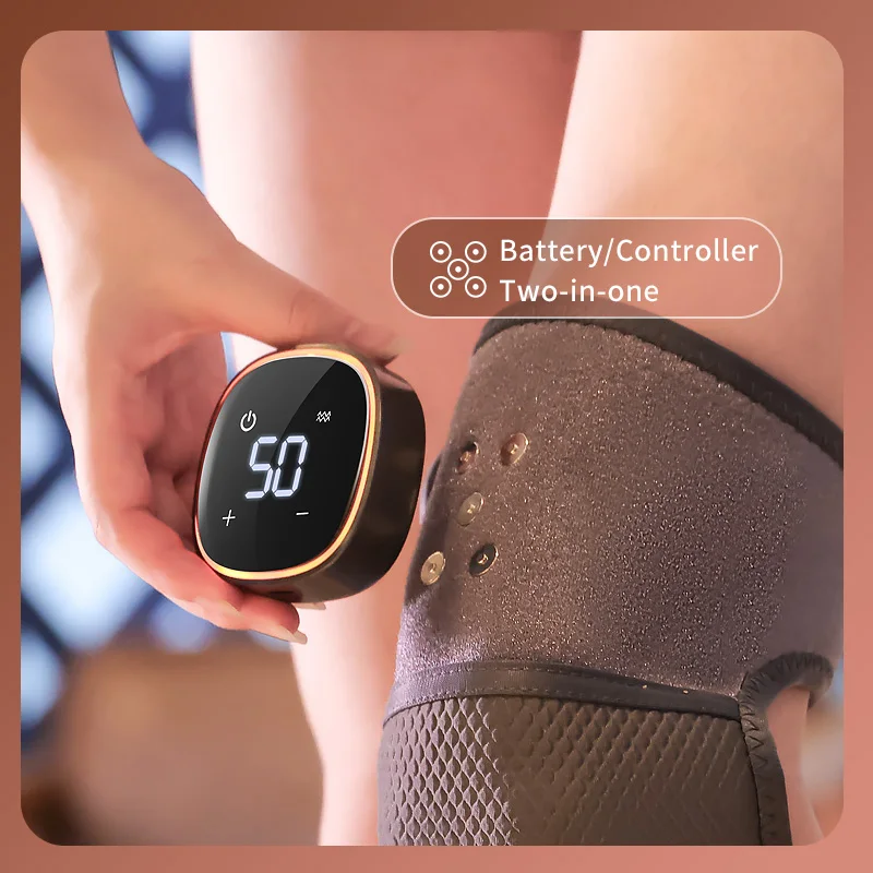 Huifan Logo Elderly Knee Massager Leg Knee Support Heating Rechargeable Vibrating Massager Air Compression Knee Pain Massager