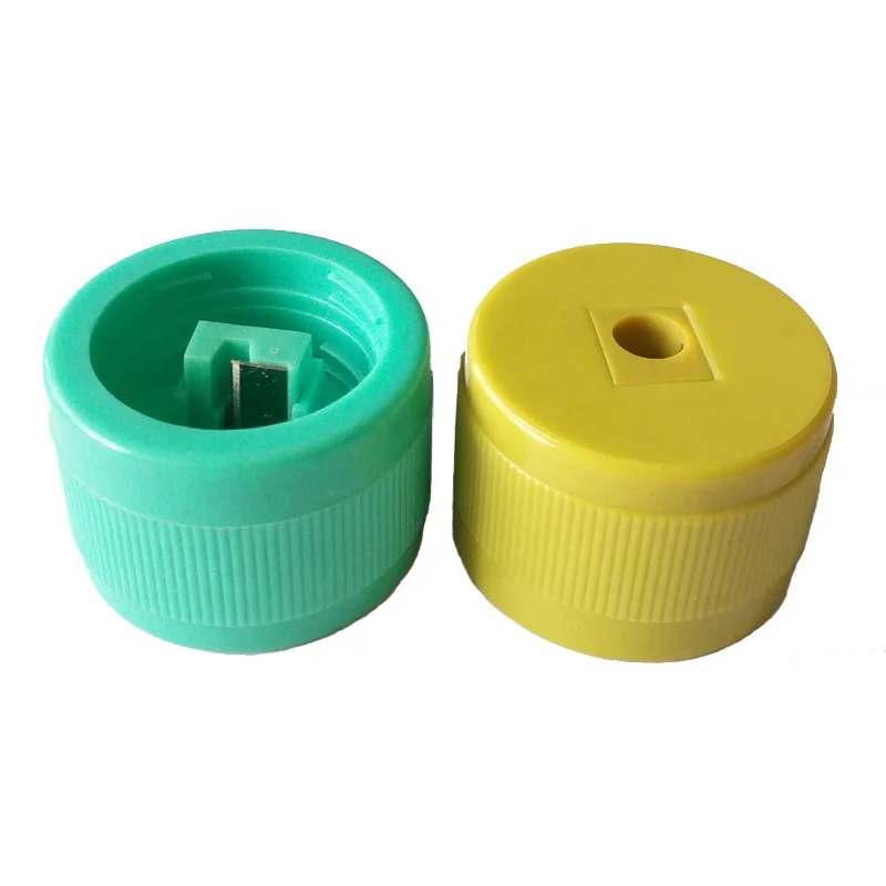 Недорогая Студенческая Пластиковая точилка для карандашей круглой формы